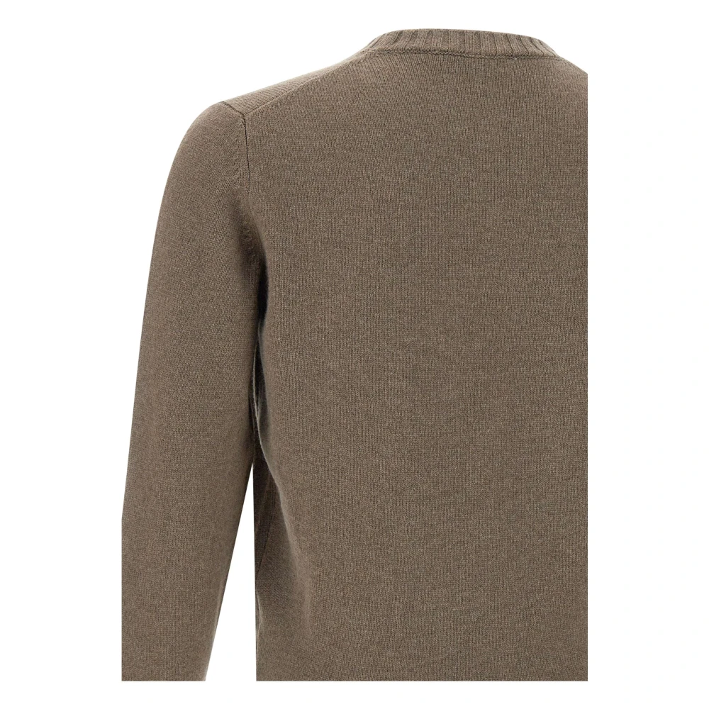 Filippo De Laurentiis Herenwol kasjmier ronde hals trui Brown Heren