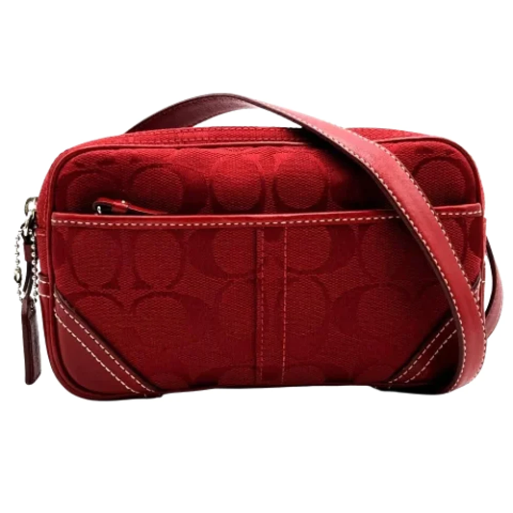 Coach Pre-owned Canvas crossbody-bags Red Dames