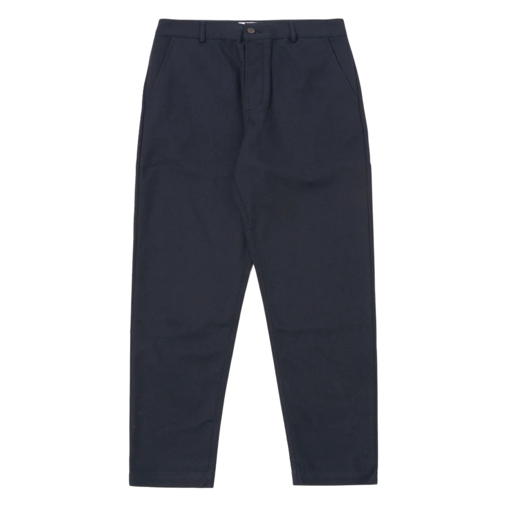 Universal Works Navy Upcycled Italiaanse Tweed Chino Broek Gray Heren