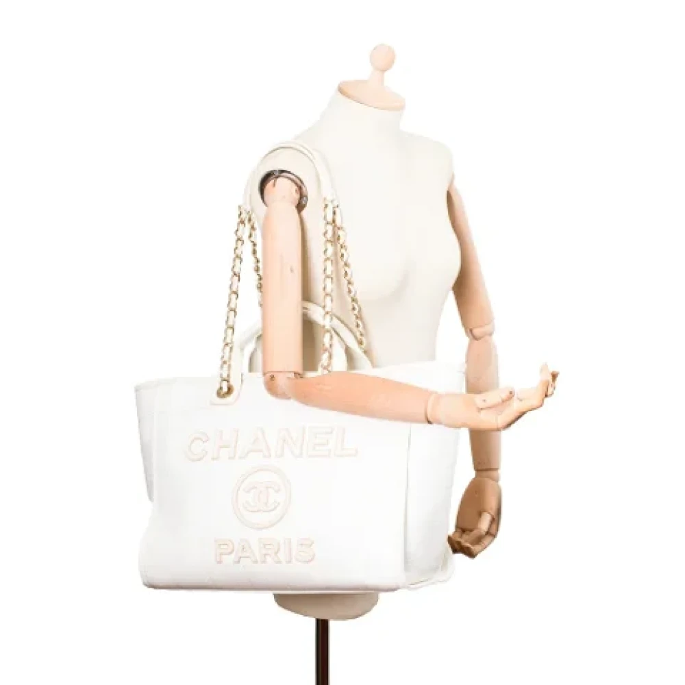 Chanel Vintage Pre-owned Cotton chanel-bags White Dames