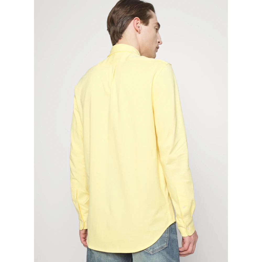 Ralph Lauren Lichtgewicht katoenen piqué overhemd Yellow Heren
