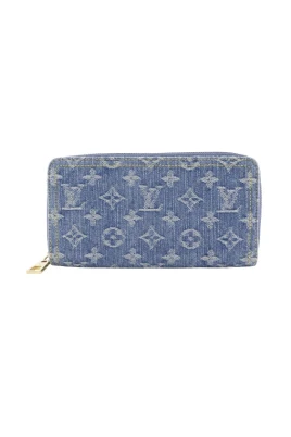 Pre-owned Zippy Wallet Monogram Denim Lång Plånbok