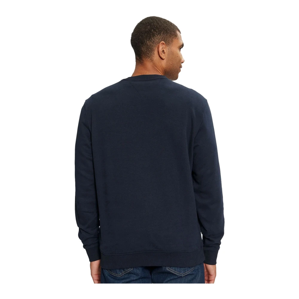 Tommy Jeans Geborduurde logo sweatshirt Blauw Blue Heren