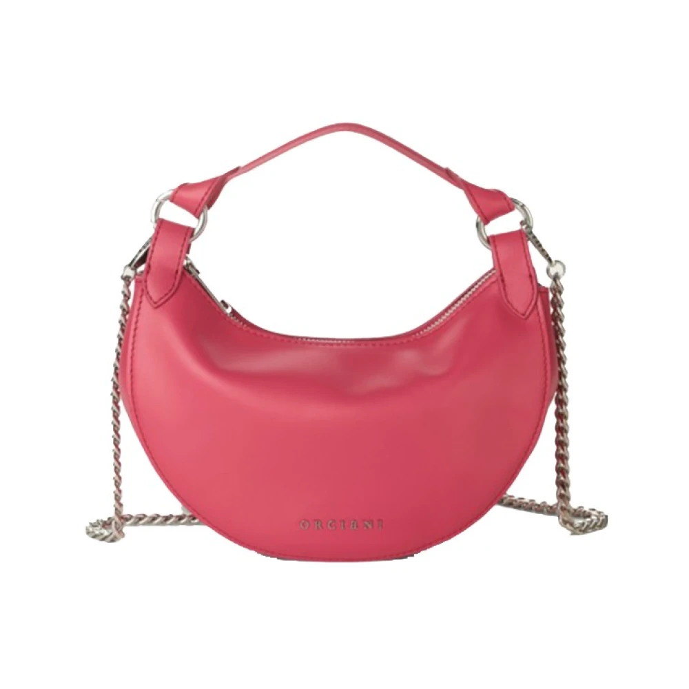 Orciani Vrouw Roze Tassen Dames, One Size, Leer, Dumpling Mini Bag