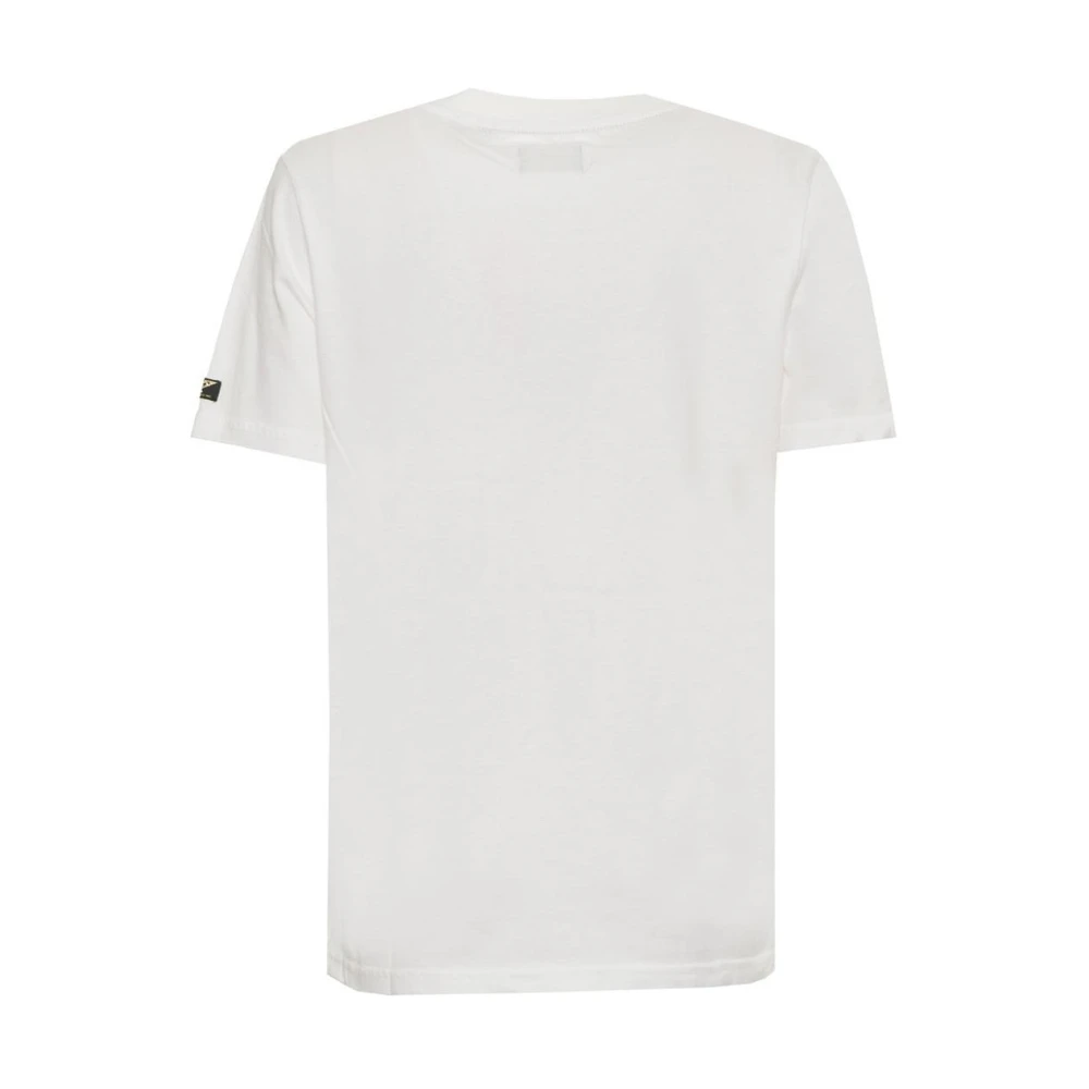 Superdry Bi-Color Logo Tee Casual Style White Dames