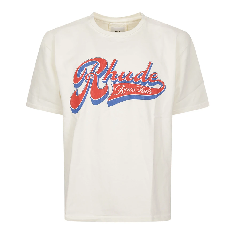 Rhude Uomo Bianco - Pit Stop T-Shirt - Tops - 2XL