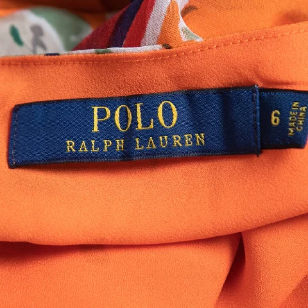 Ralph Lauren Pre-owned Silk dresses Orange Dames