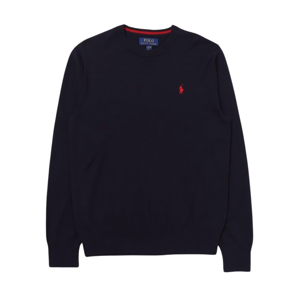 Polo Ralph Lauren Unisex Kids Blue Kids Knitwear, M, Navy Knit Jumper