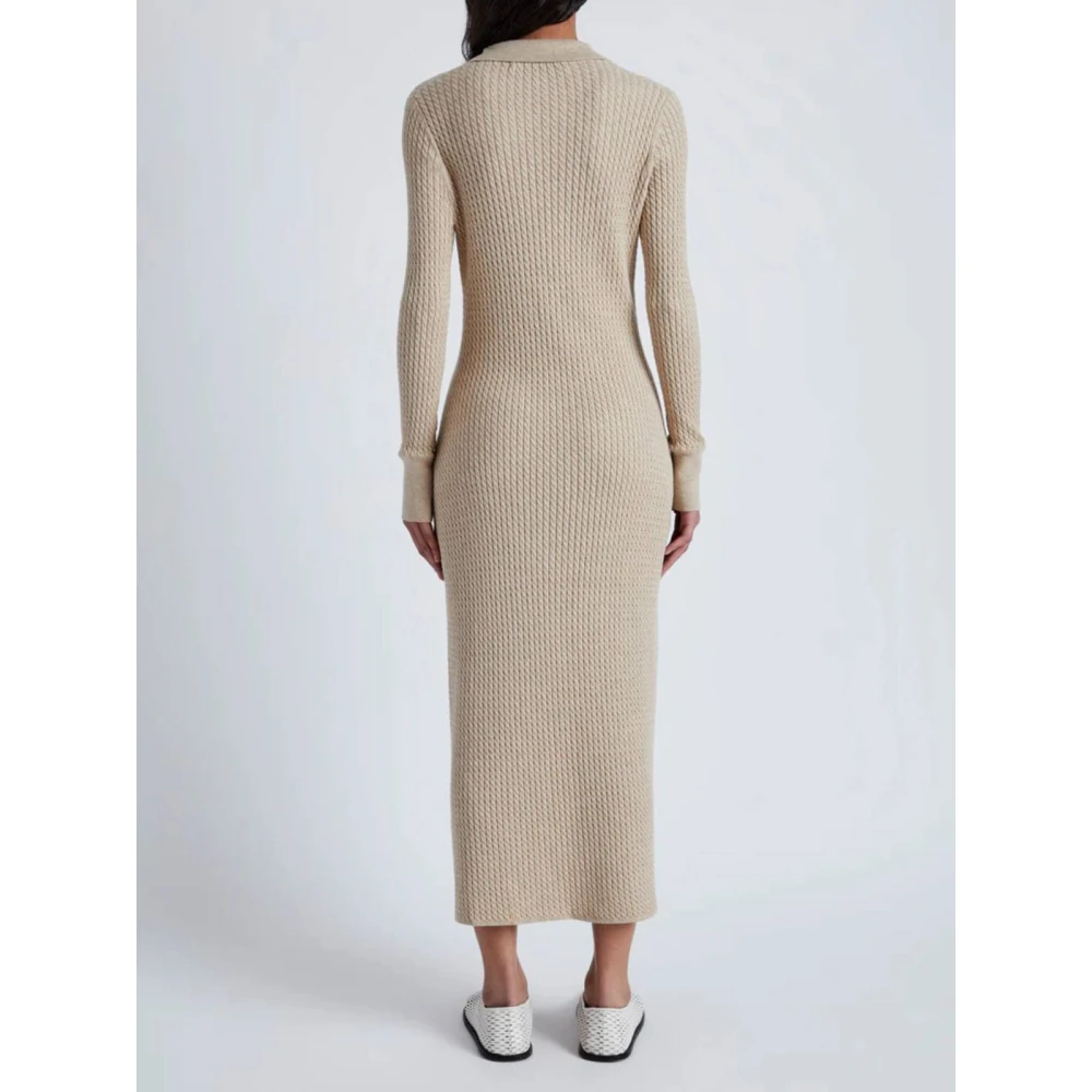Proenza Schouler Elegante Kabeltrui Jurk Beige Dames