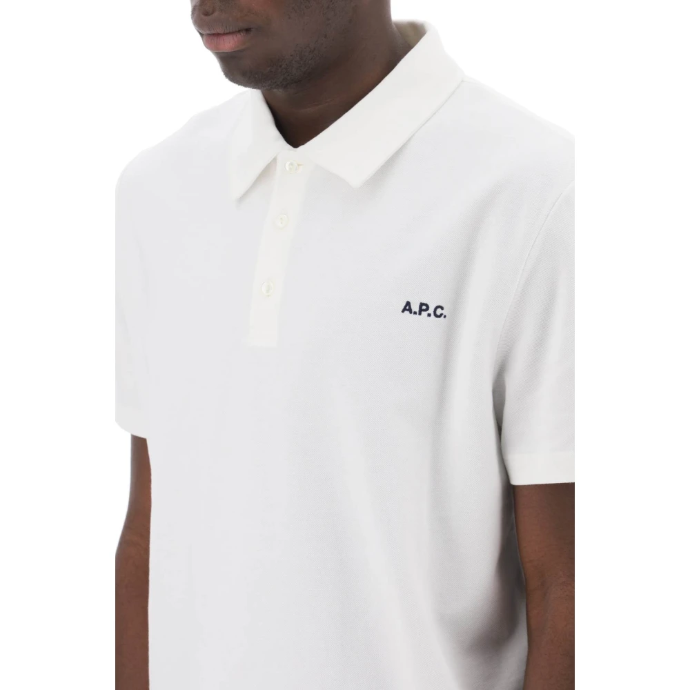 A.p.c. Polo Shirts White Heren