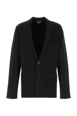 Stretch Wool Blend Blazer