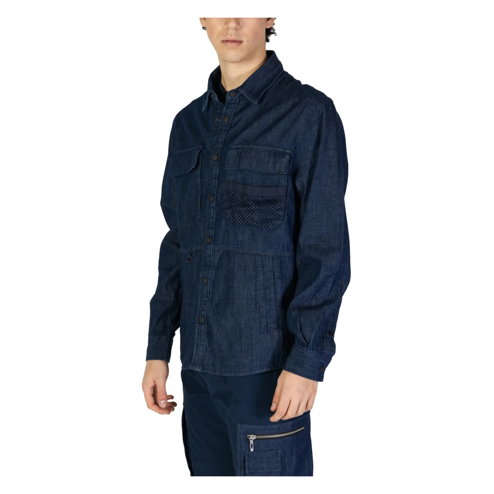 Antony Morato Katoenen Lange Mouwen Shirt Lente Zomer Collectie Blue Heren