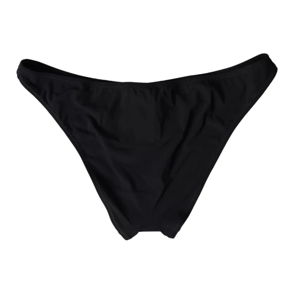 Dolce & Gabbana Zwarte Bikini Bottoms met Logodetails Black Dames