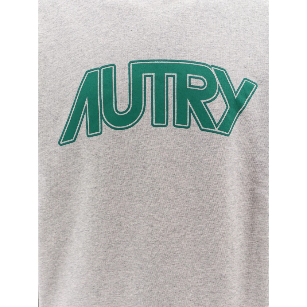Autry Logo Katoenen Sweatshirt Gray Heren