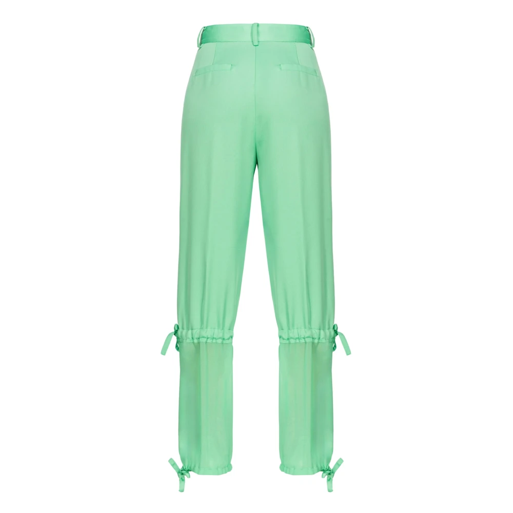 pinko Groene broek met verstelbare zoom Green Dames