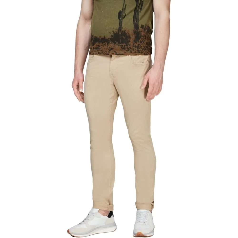 Guess 5 Zakken Broek Beige Heren