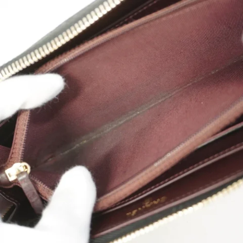 Chanel Vintage Pre-owned Leather wallets Black Dames