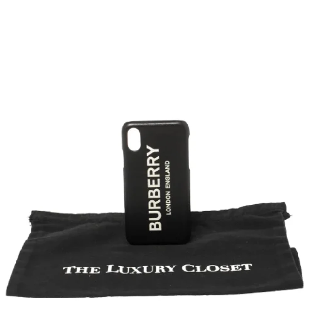 Burberry Vintage Pre-owned Leather home-office Black Dames