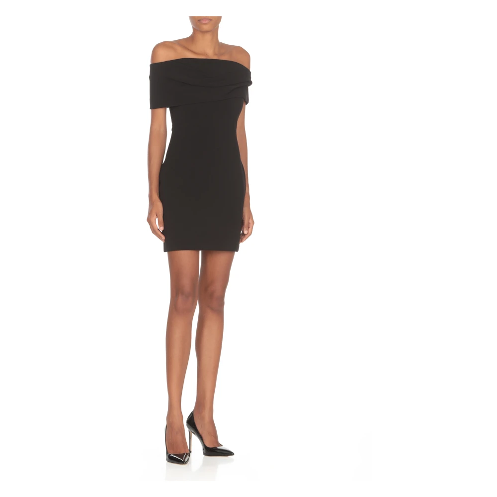 Solace London Zwarte Mouwloze Jurk Rechte Hals Achterrits Black Dames
