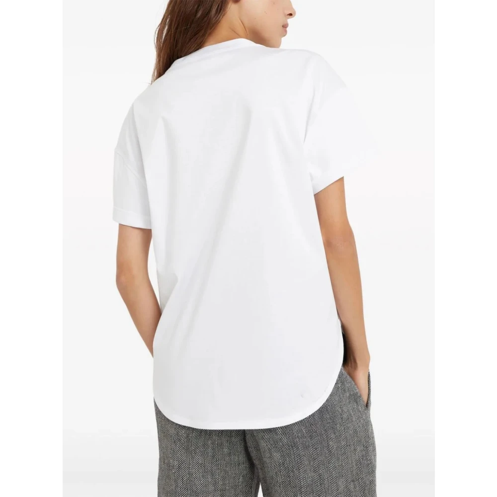 BRUNELLO CUCINELLI Stijlvol T-shirt voor vrouwen White Dames