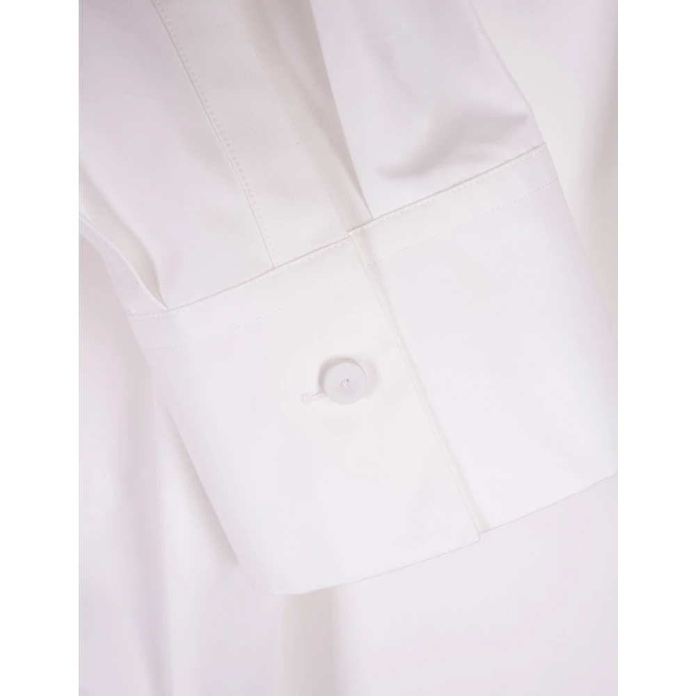 Jil Sander Witte Boxy Crop Shirt met Wijde Zoom White Dames