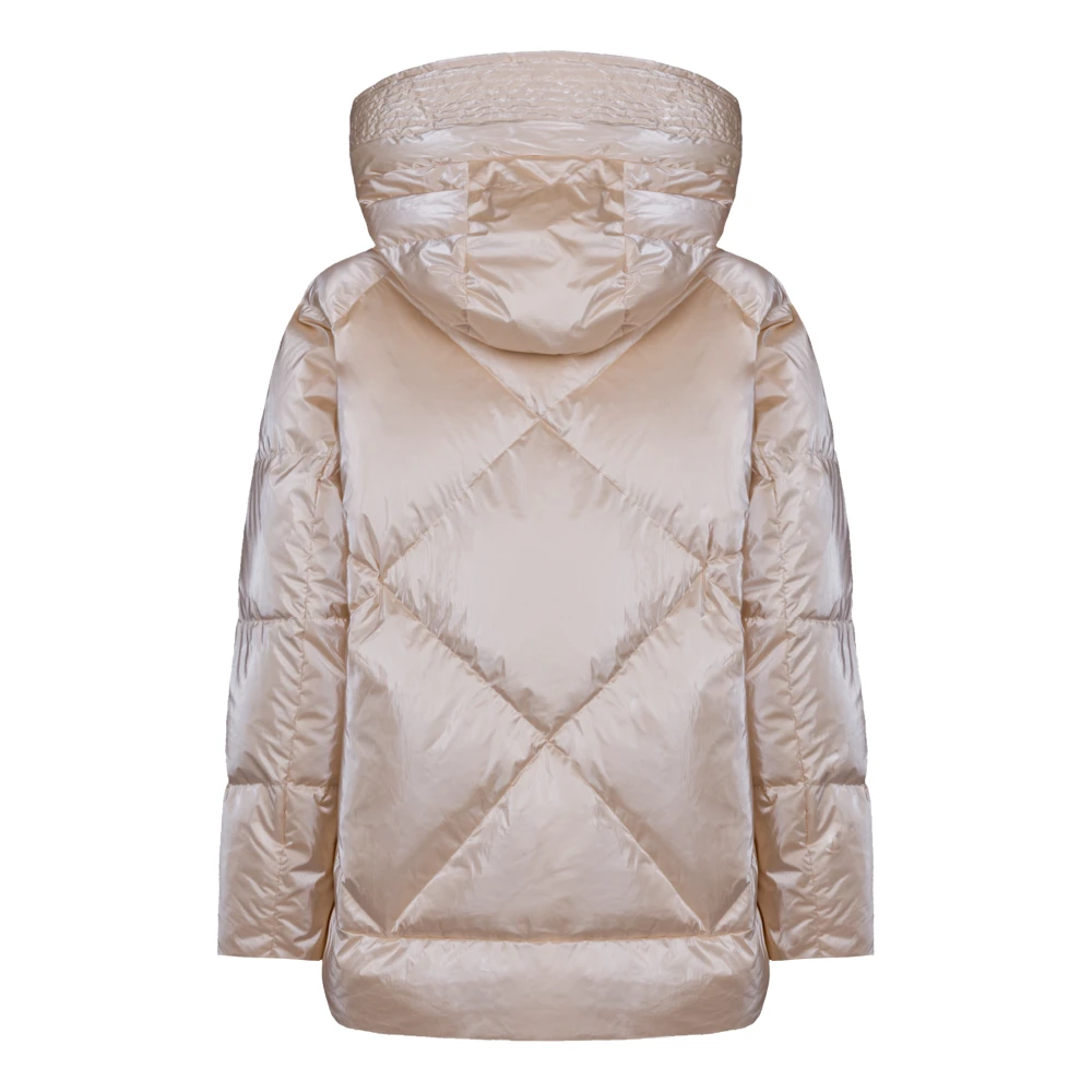 People of Shibuya Heldere Technische Parka met Capuchon Beige Dames