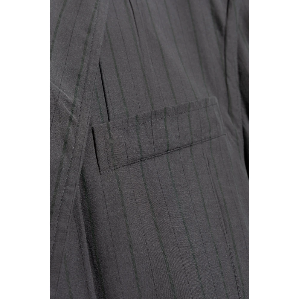 Balenciaga Nauwsluitende blazer met krijtstreep Gray Heren