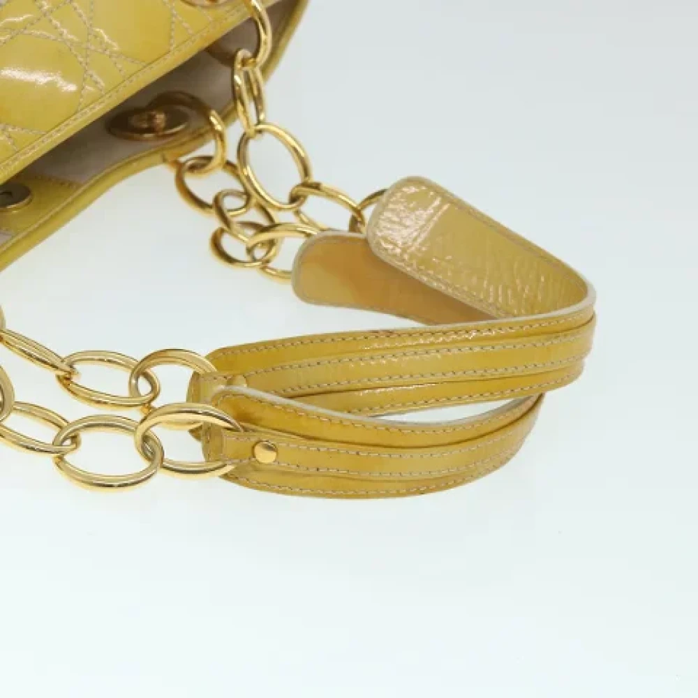Dior Vintage Pre-owned Leather totes Yellow Dames
