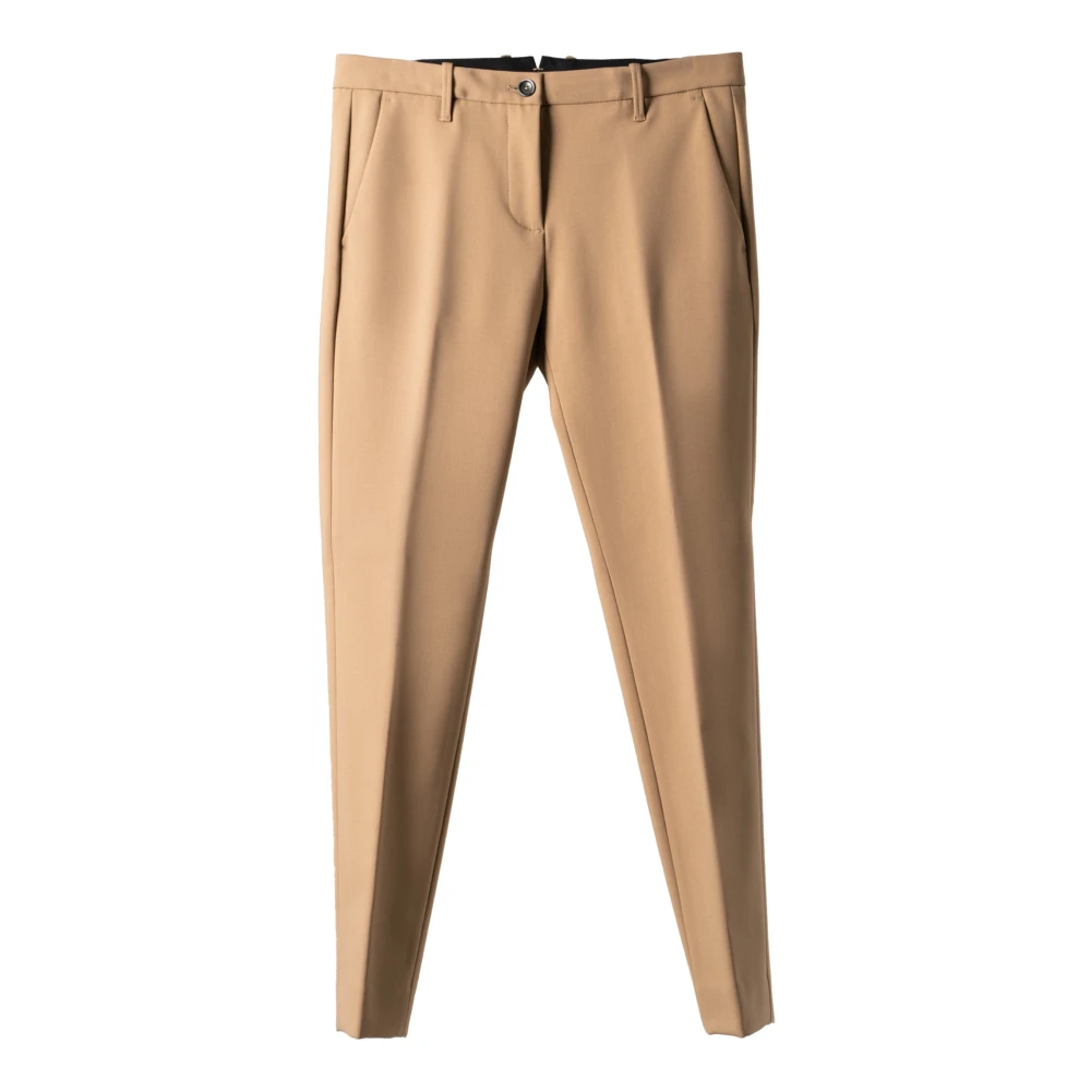 Nine In The Morning Blauwe Tech Wol Chino Fit Brown Heren