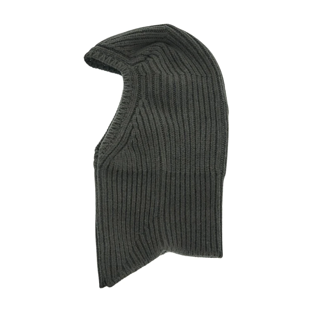 Rick Owens Skull Cashmere Balaclava Muts Gray Dames