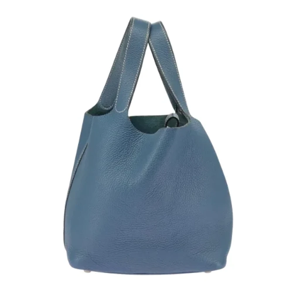 Hermès Vintage Pre-owned Leather handbags Blue Dames