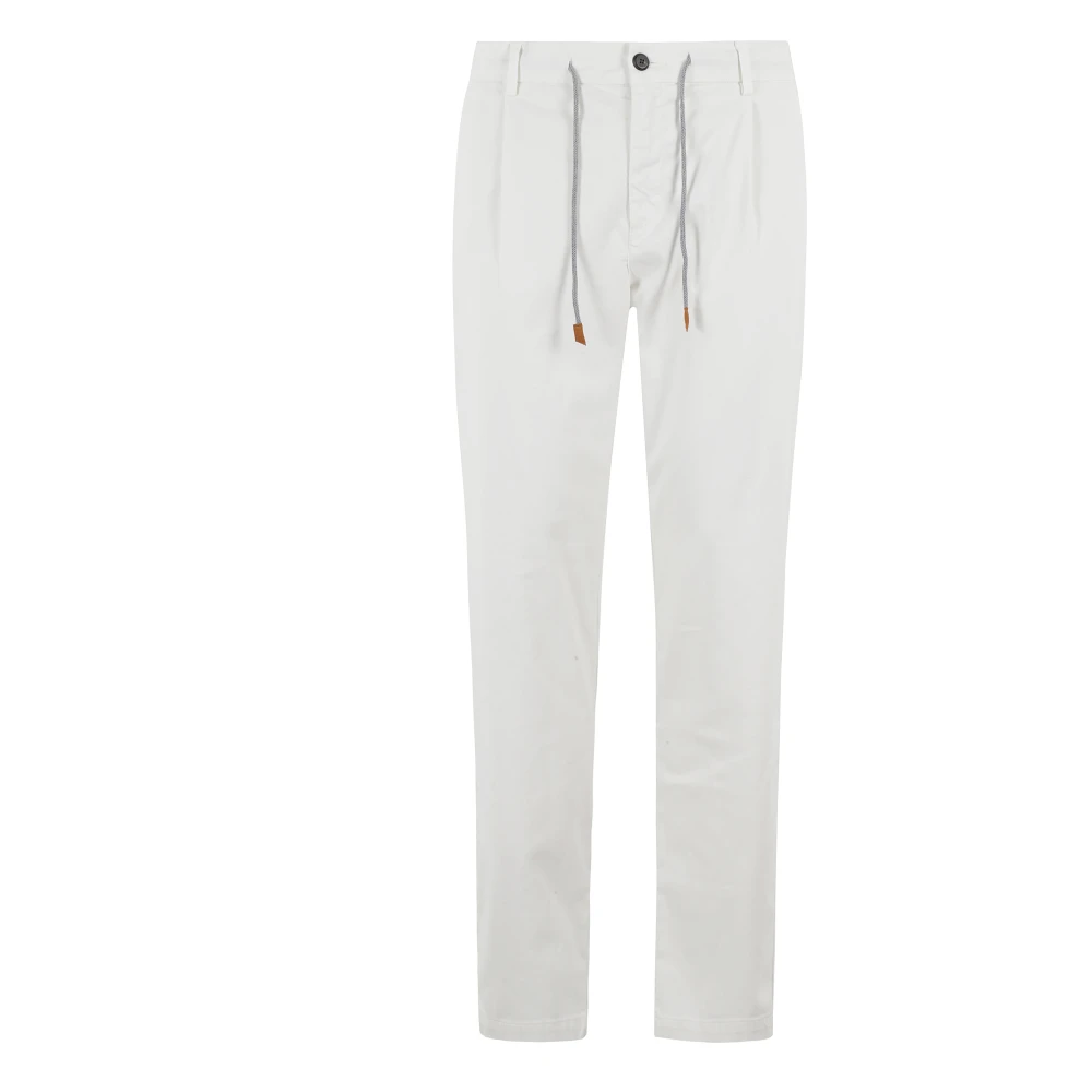Eleventy Elastische Joggerbroek White Heren