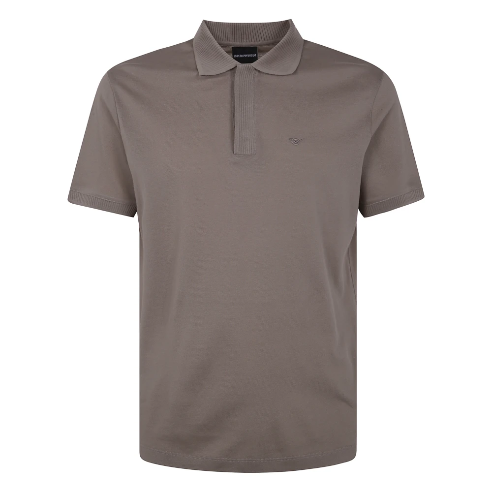 Emporio Armani Klassieke Polo Shirt voor Mannen Brown Heren