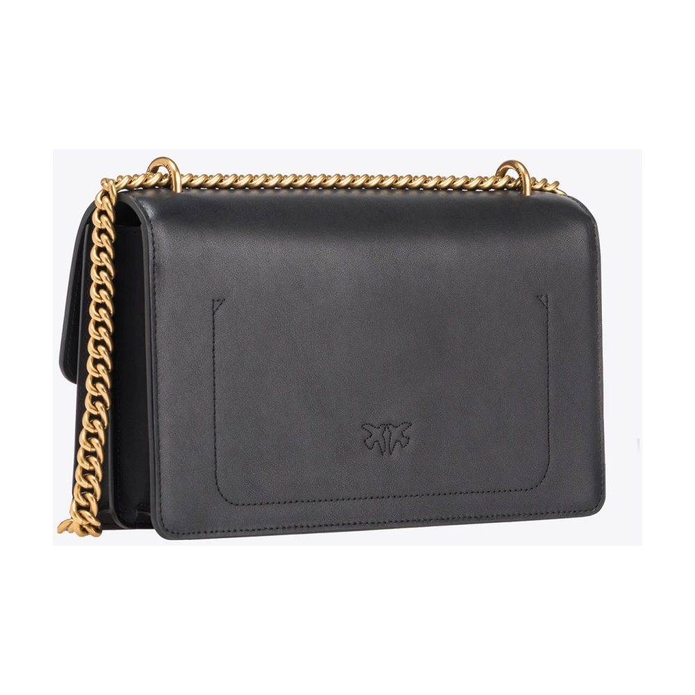 pinko Love Bag met Diamond Cut gesp Black Dames