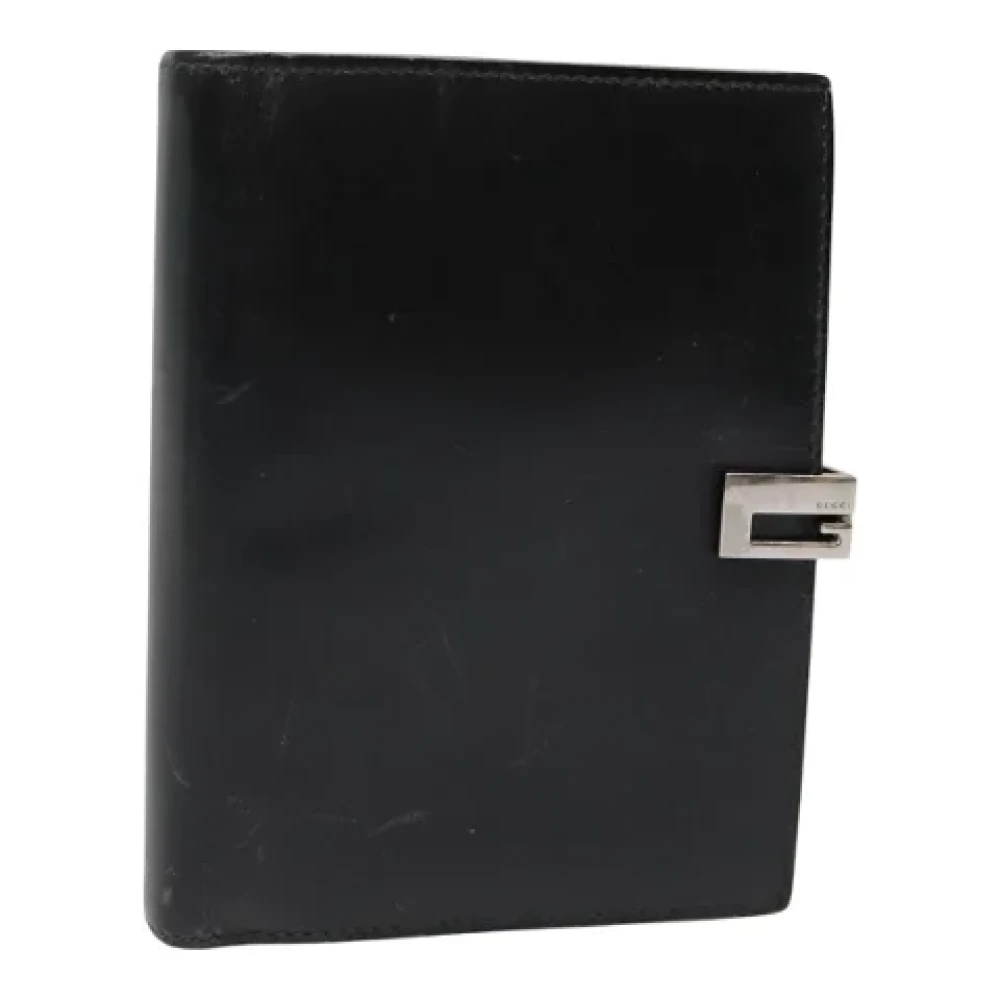 Gucci Vintage Pre-owned Leather home-office Black Dames
