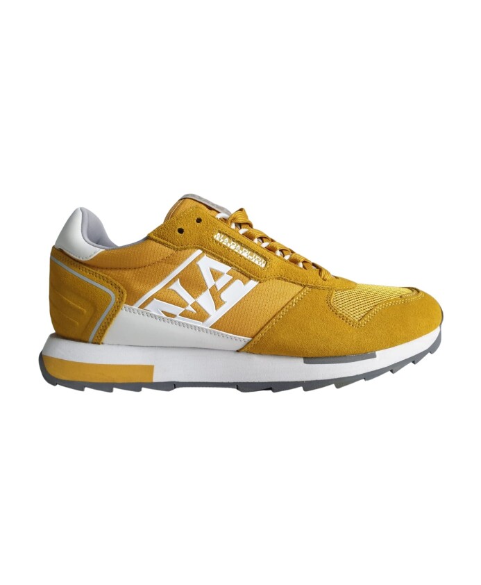 baskets-en-cuir-suede-jaune
