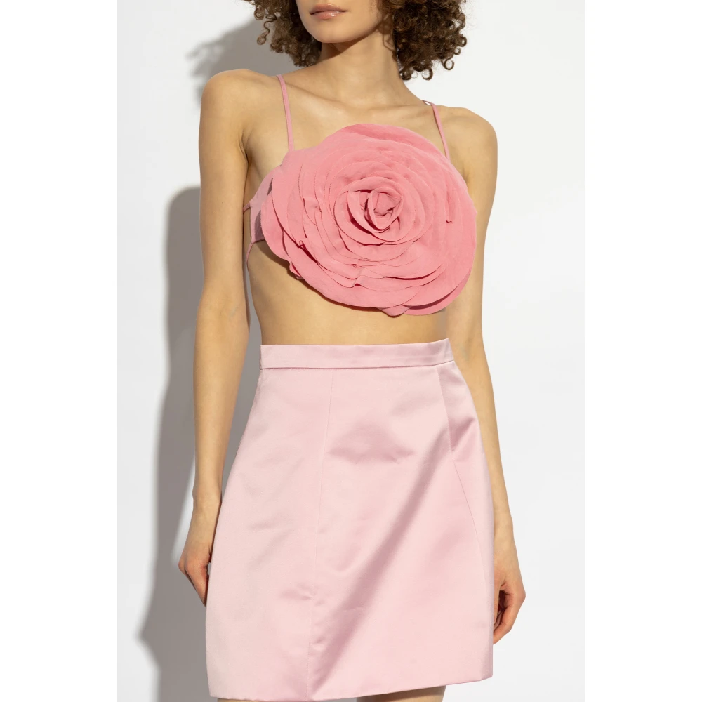 Blumarine Top met bloemmotief Pink Dames