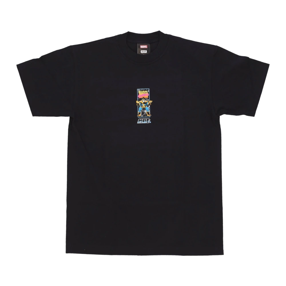 HUF Avengers Zwarte Tee Korte Mouw T-shirt Black Heren