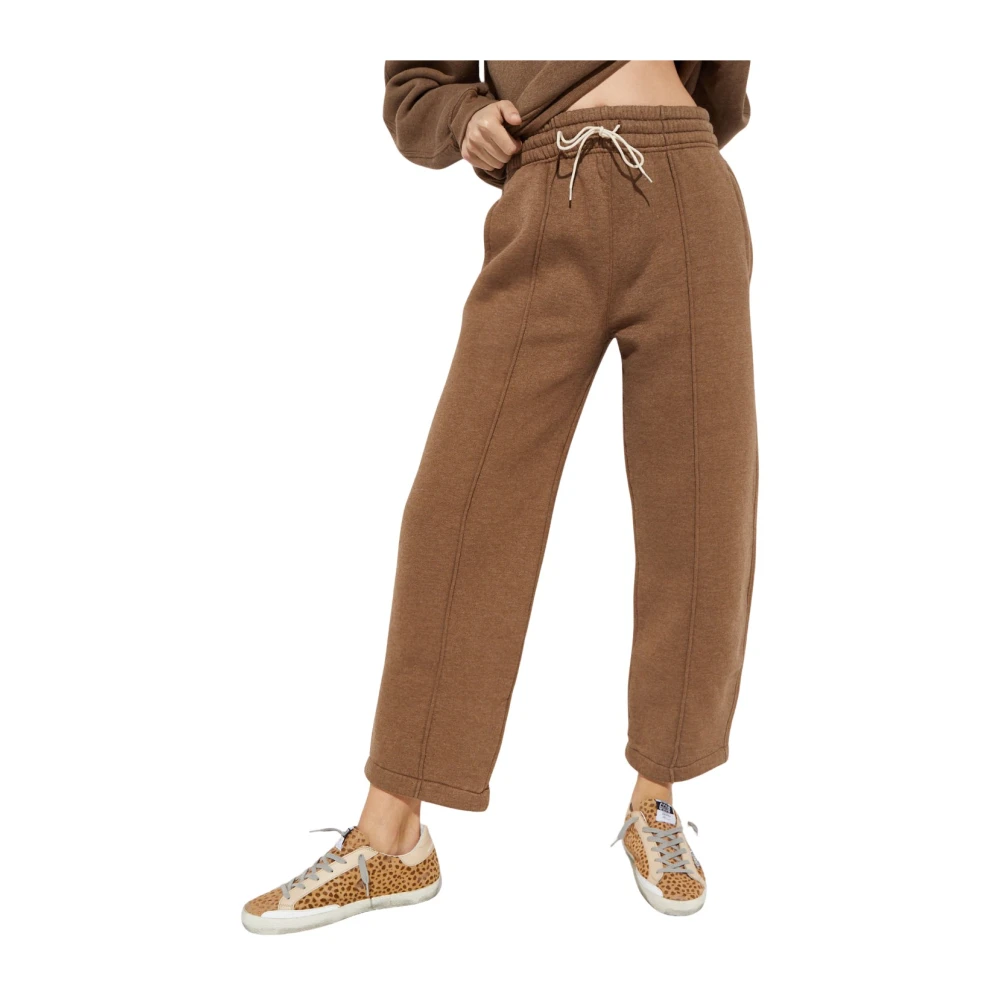 Agolde Bruine Sweatpants Loose Fit Biologisch Katoen Brown Dames