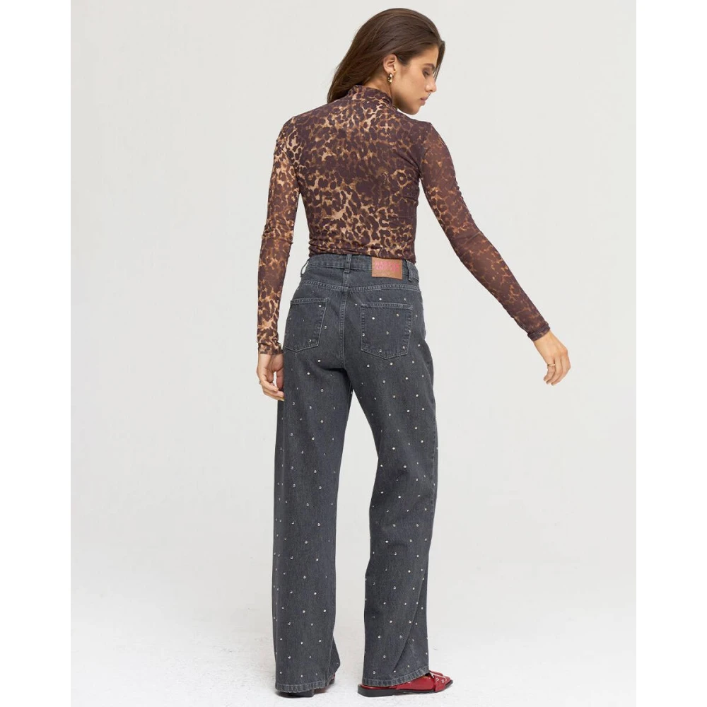 Harper & Yve Lange mouw top Jane-Ls Brown Dames