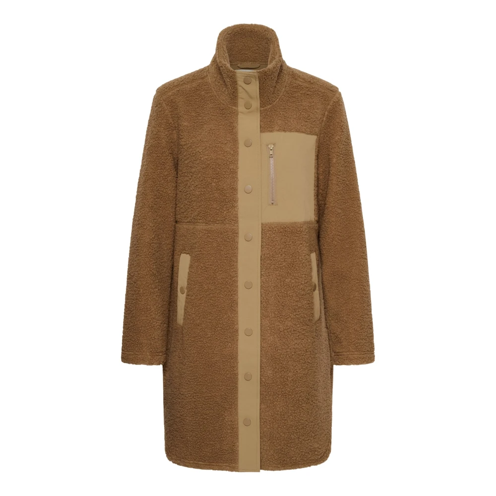 Kaffe Beige Damenmantel Kagunilla Long Teddy - Bild 3
