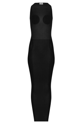 black-sleeveless-floor-length-dress