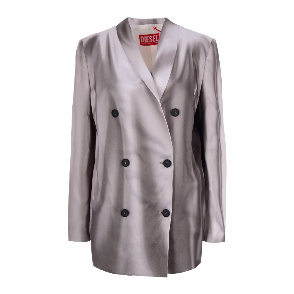 Diesel Women's Gray Blazers, 2XS, Relaxed Blazer