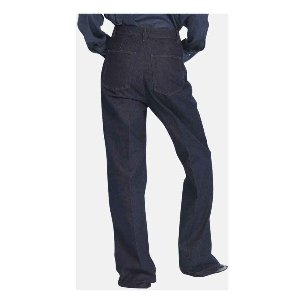 Barena Venezia Wijde denim rinse broek Blue Dames