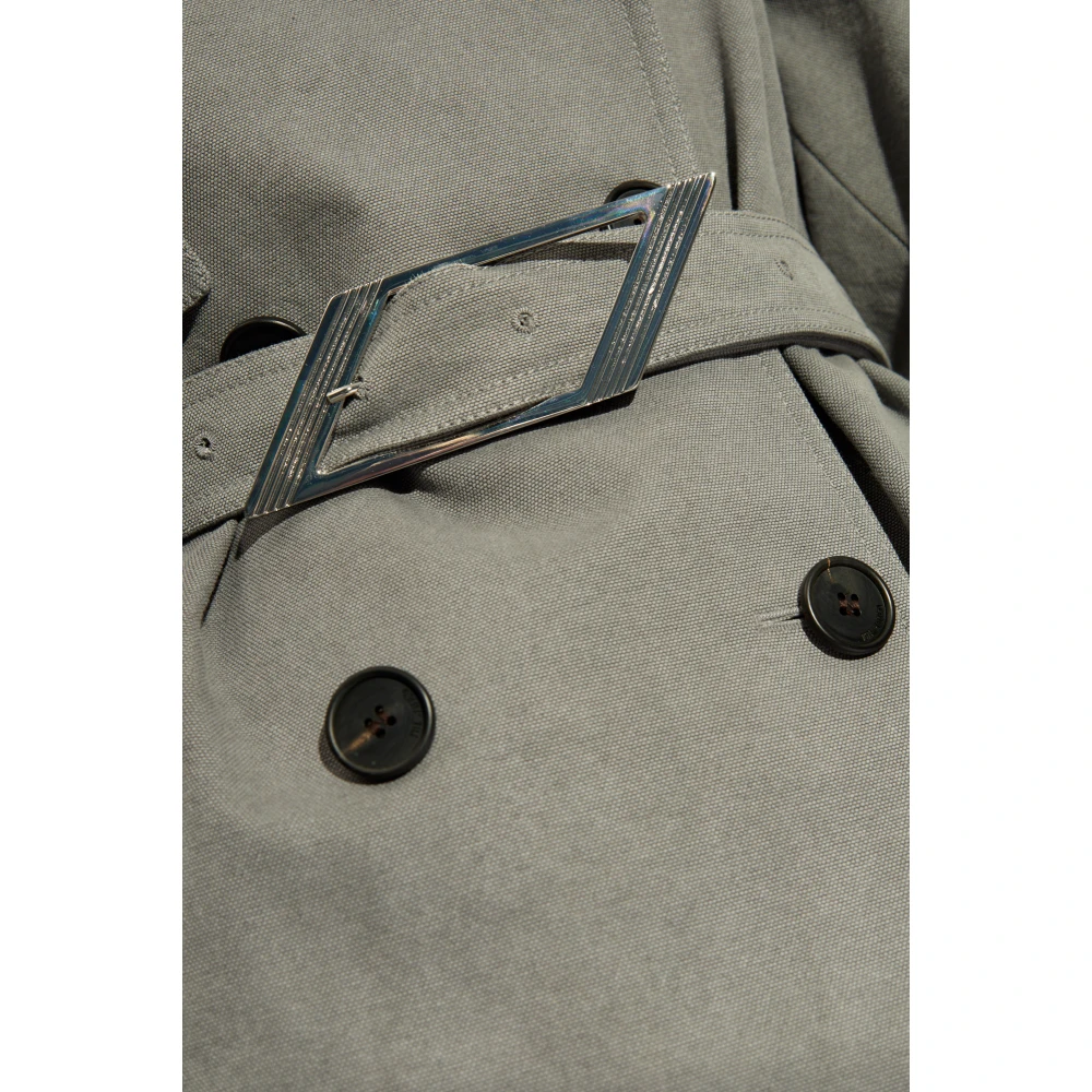 The Attico Denim Trench Gray Dames