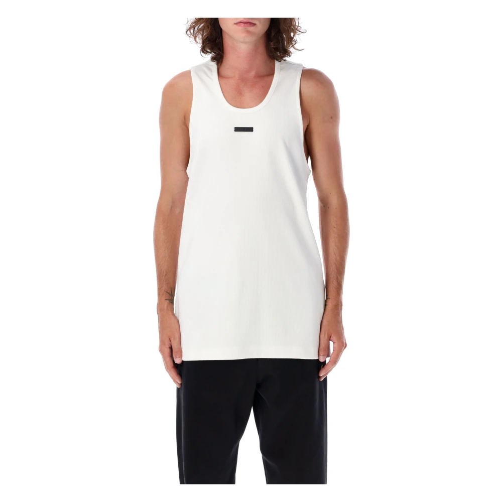 Fear Of God Witte Geribbelde Tanktop Aw24 White Heren