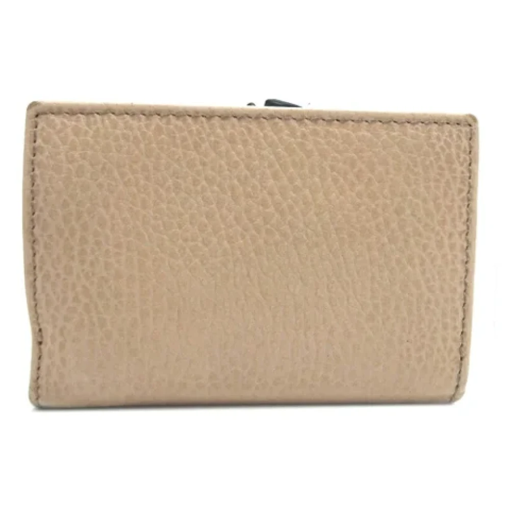 Gucci Vintage Pre-owned Leather wallets Beige Dames
