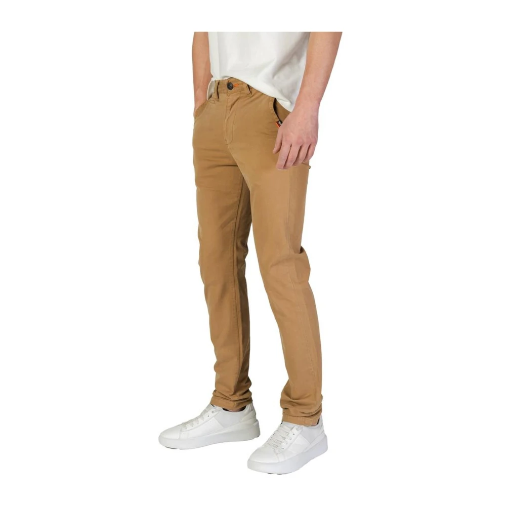 Superdry Slim Fit Katoenen Jeans Beige Heren