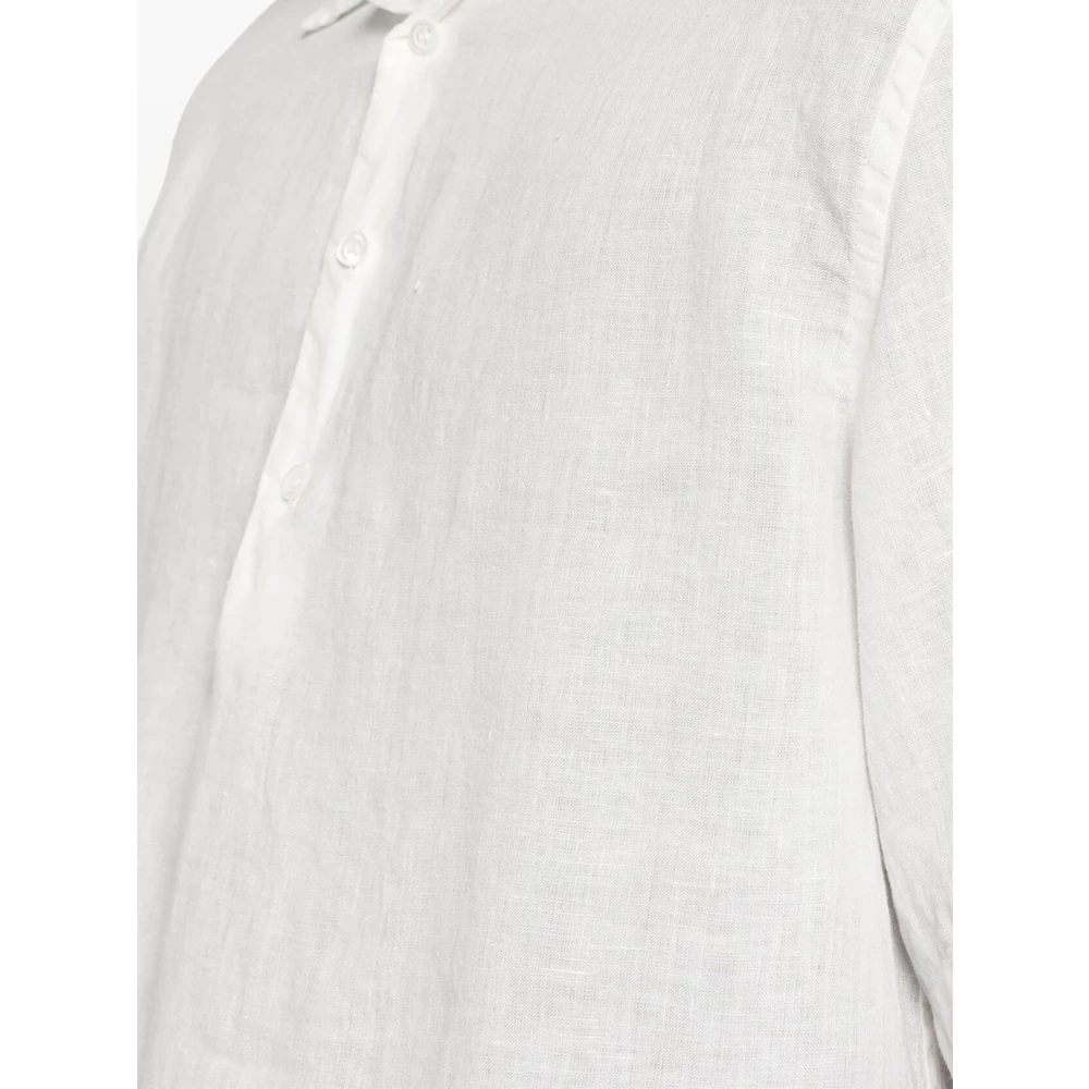 Barena Venezia Witte Linnen Cubaanse Kraag Shirt White Heren