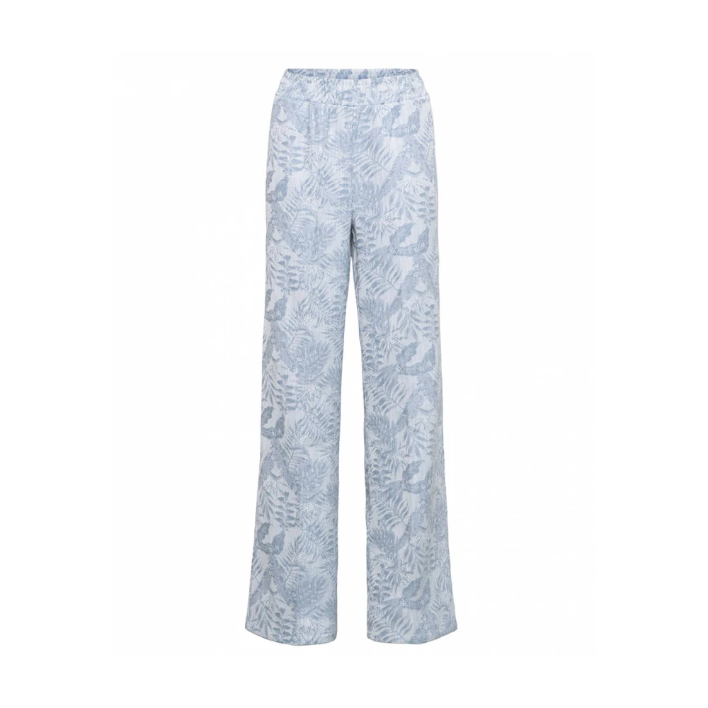 &Co Woman Wijde Broek Zomerse Stijl Blue Dames